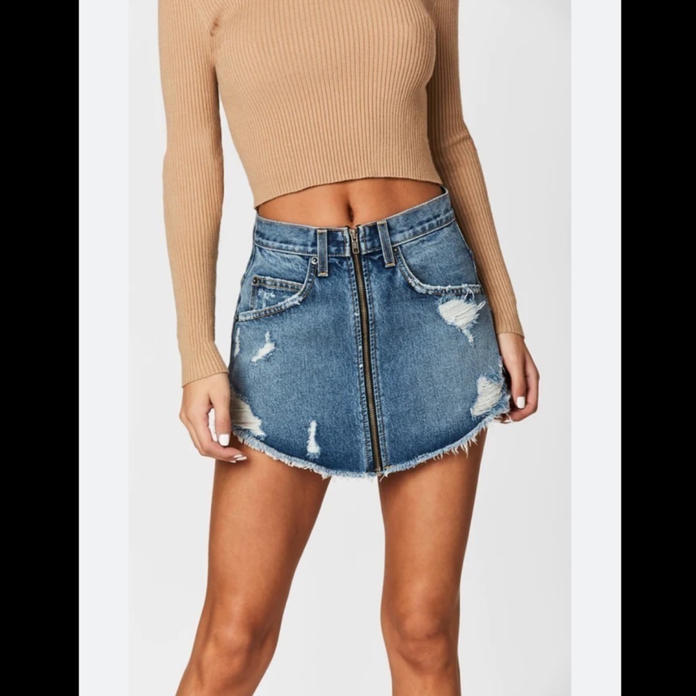 CARMAR ADIGE BEATRICE ZIP FRONT SKIRT